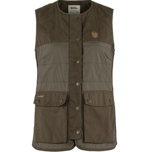 Fjällräven Chaleco acolchado Forest Wool W, 633 Dark Olive, XS