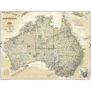 National Geographic Mapa continental Australia (77 x 69 cm)