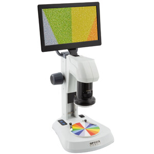 Optika, Microscopio, SFX-85V, Zoom digital, monitor de 9", 8x-54x, LED, Luz transmitida y reflejada