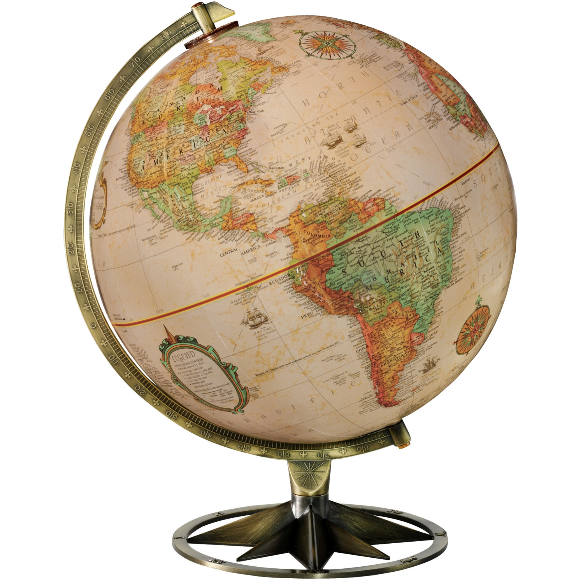 Replogle globo terráqueo con diseño antiguo, 12 pulgadas de diámetro