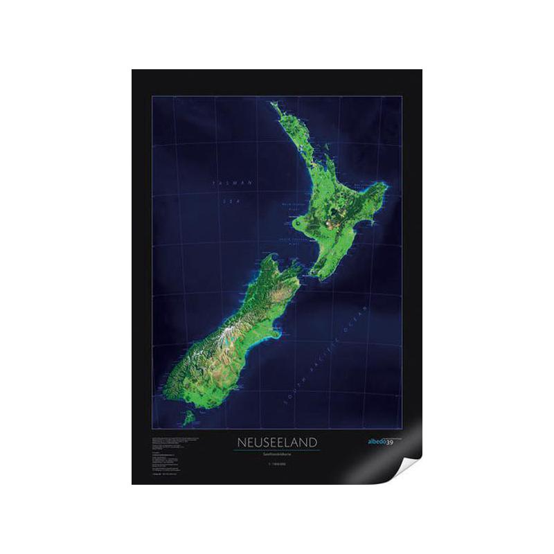 albedo 39 Mapa de Nueva Zelanda