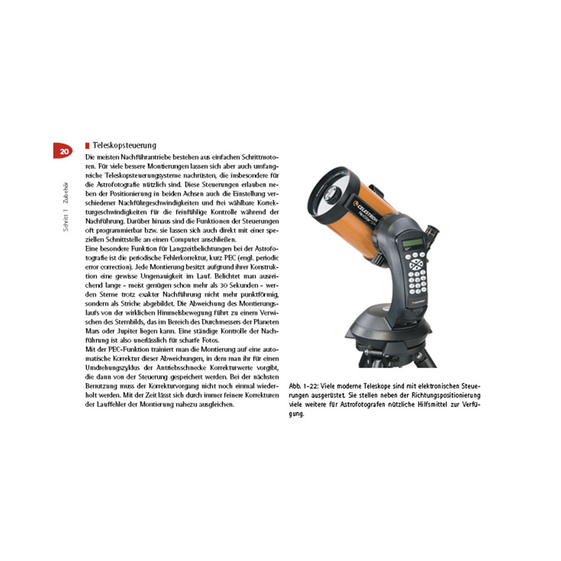 Oculum Verlag Carné para telescopios, en cuatro etapas