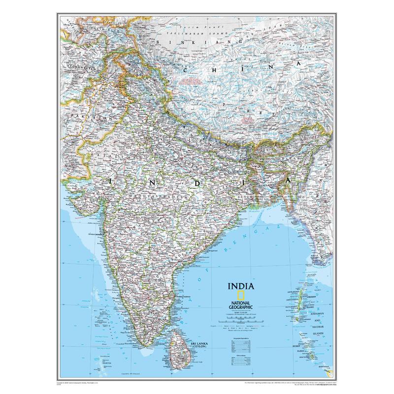National Geographic Mapa La India