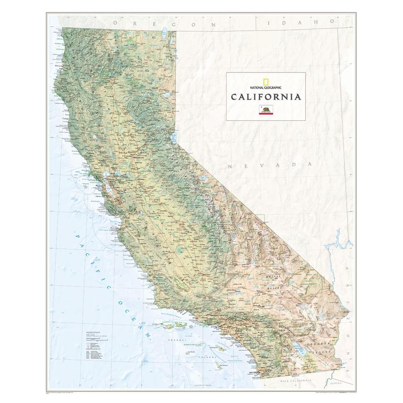 National Geographic Mapa regional California