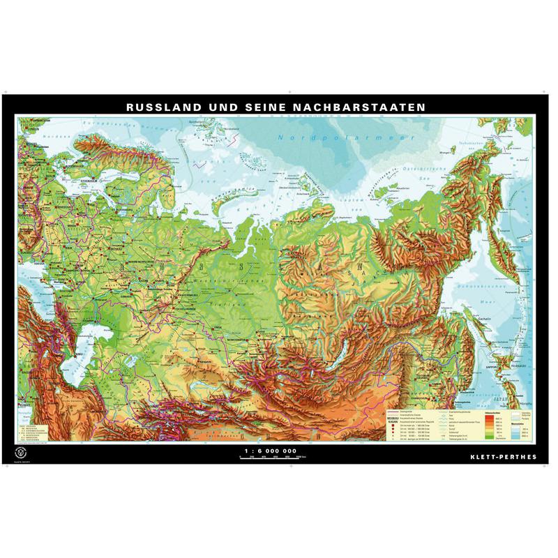 Klett-Perthes Verlag Mapa Rusia, físico/político (ABW)