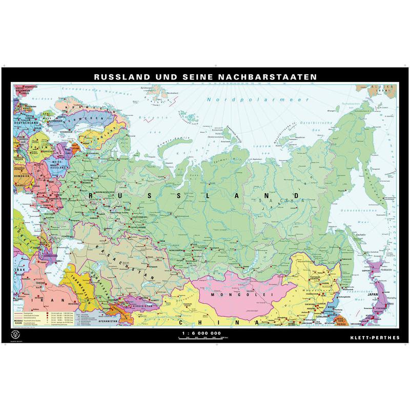 Klett-Perthes Verlag Mapa Rusia, físico/político (ABW)