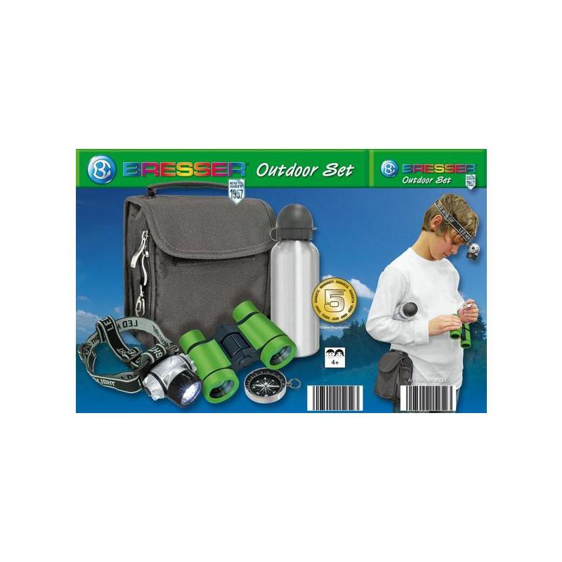 Bresser Junior Binoculares Set para exploradores Junior con prismáticos y cantimplora