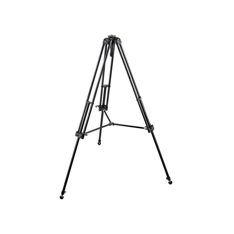 Manfrotto Trípode de vídeo Pro 547B con sistema de nivelación de bola 60mm, doble tubo