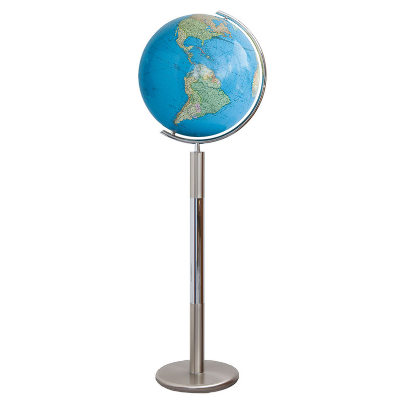 Columbus Globo terráqueo de pie Duo Acero noble 40 cm (Francés)