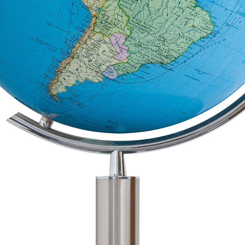Columbus Globo terráqueo de pie Duo Acero noble 40 cm (Inglés)