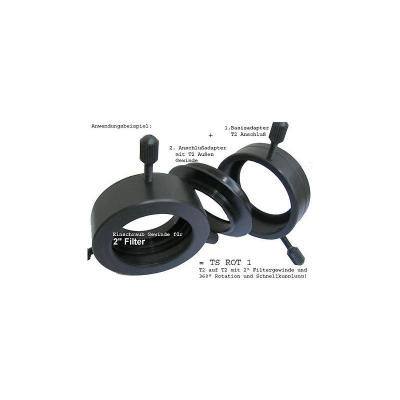 TS Optics Rotador Sistema de rotación T2 hembra (lado del telescopio) a T2 macho (lado de la cámara)