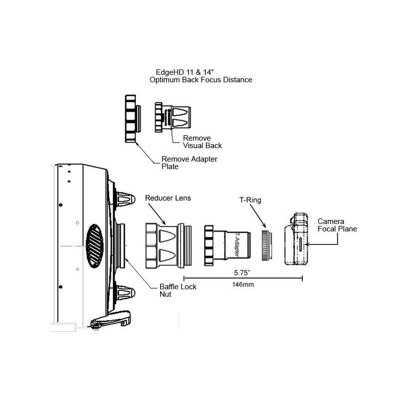 Celestron Adaptadores Adaptador T para EdgeHD 9"/11"/14"