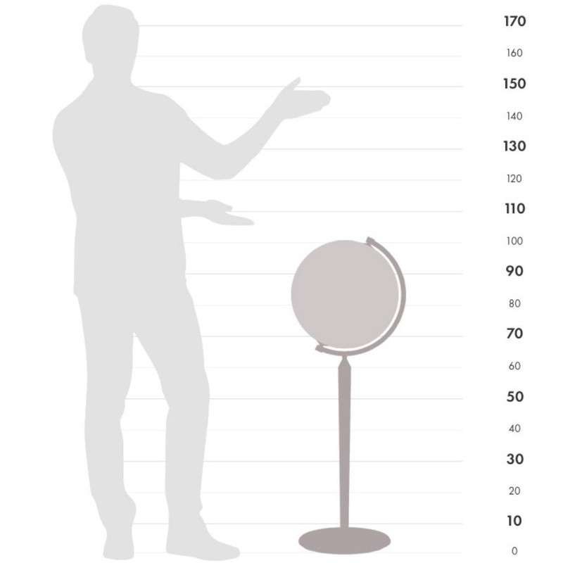 Zoffoli living Globo terráqueo de pie Vasco da Gama All White 40cm