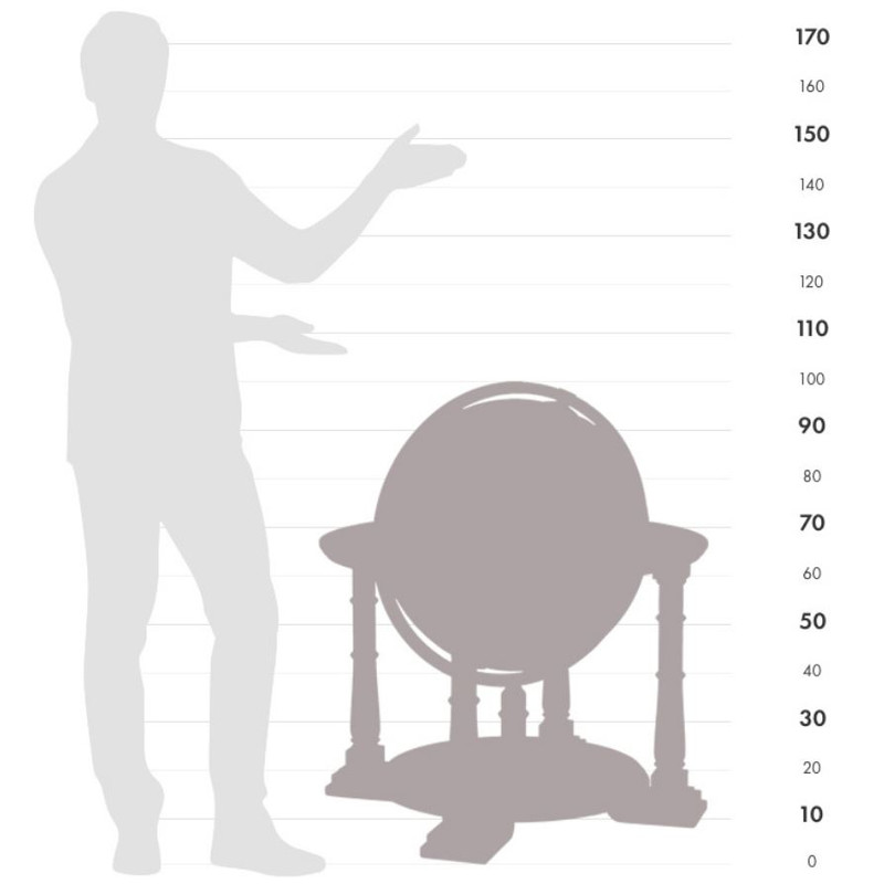 Zoffoli living Globo terráqueo de pie Mercatore Celeste 50cm