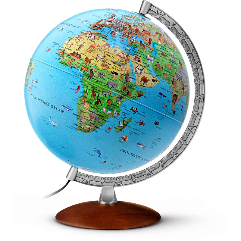 Räthgloben Globo terráqueo Children's globe silver 30cm (French)