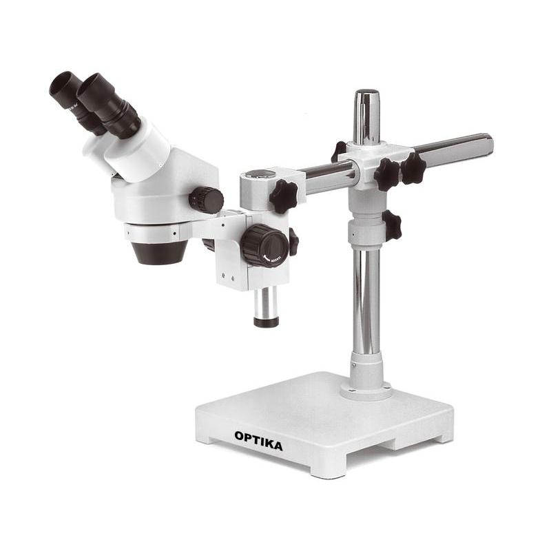 Optika Microscopio stereo zoom SZM-3, binokular, 7x-45x, con trípode, no iluminado