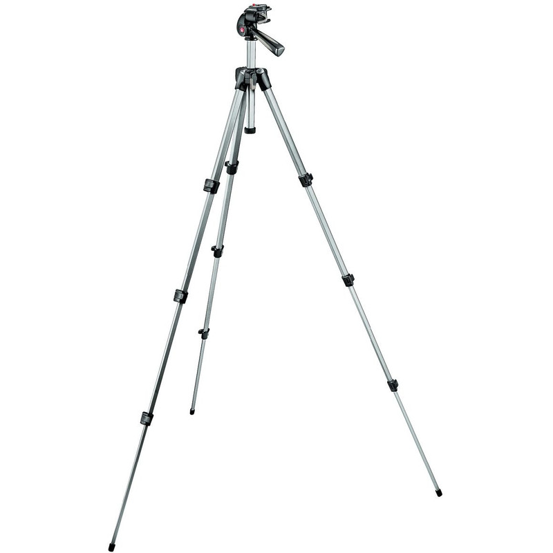 Manfrotto Trípode de aluminio MK393-H Aluminium Dreibeinstativ mit 3-Wege-Neiger