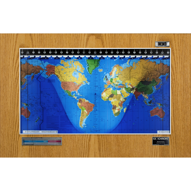 Geochron Kilburg Original de madera de roble color miel con marcooplateado
