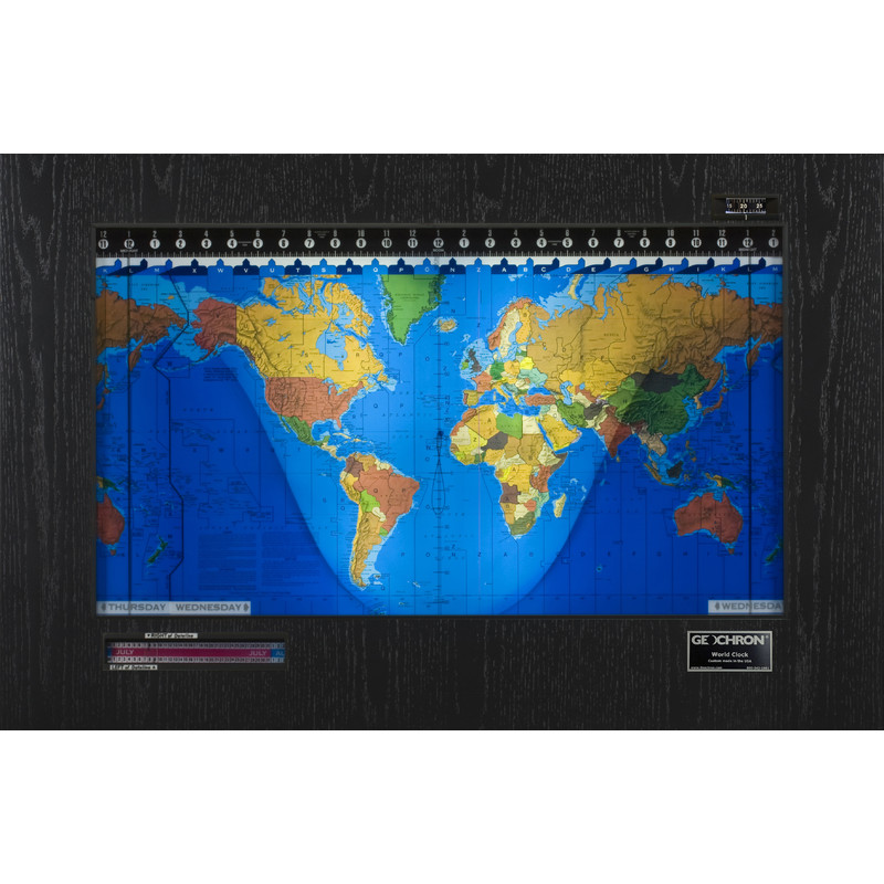 Geochron Kilburg Original de madera de roble color negro con marco negro