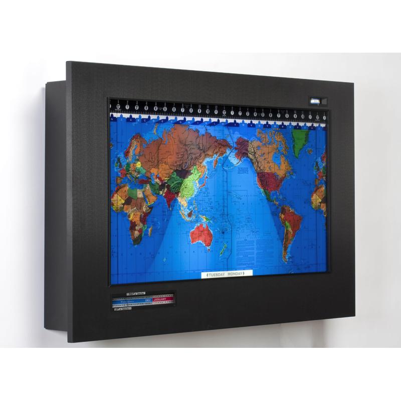 Geochron Kilburg Original de aluminio anodizado color negro con marco negro