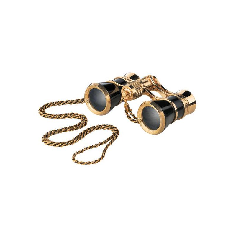 Eschenbach Opera glasses Glamour 3x25 black-gold Prismáticos para la ópera con cadena