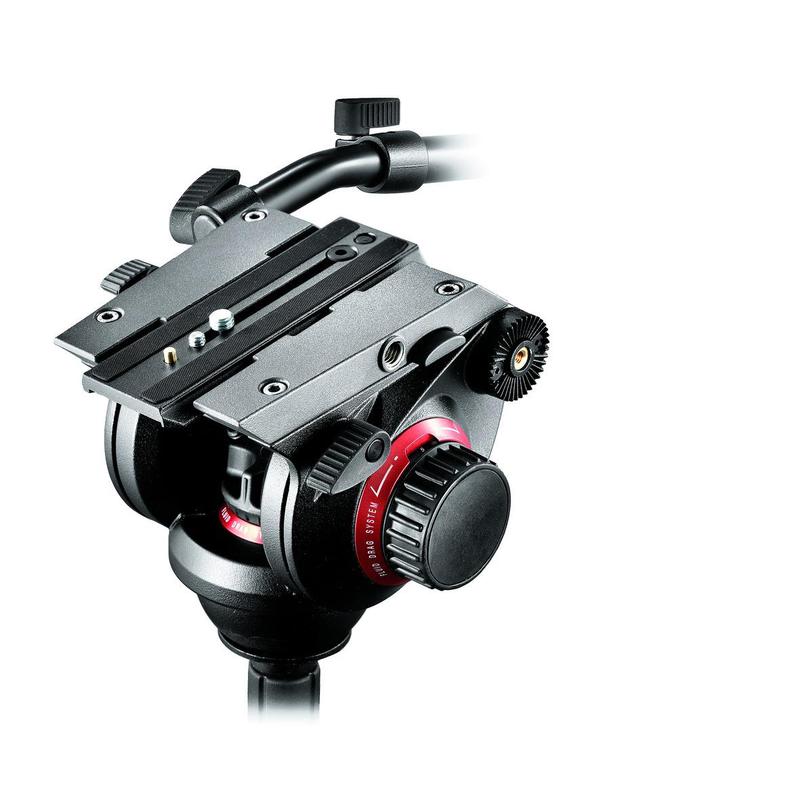 Manfrotto Cabezales 2 ejes 504HD Rótula Pro Fluid Video 501PL con placa de liberación rápida