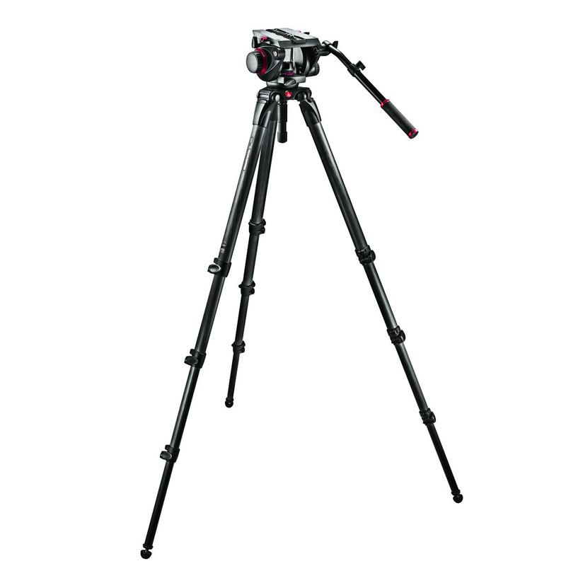 Manfrotto Set de trípode con rótula Pro Fluid Video 509HD y trípode 536 con separador