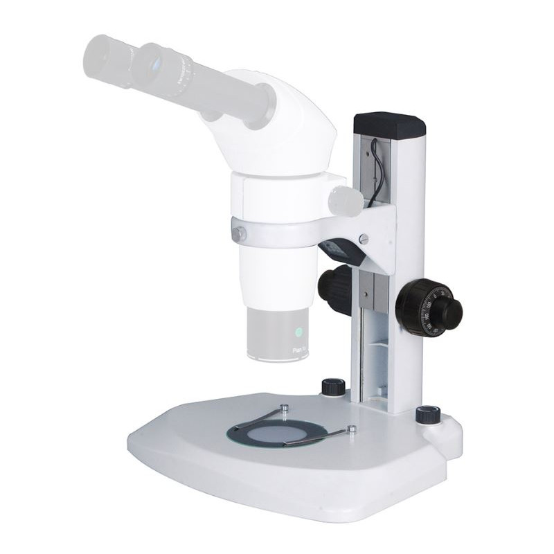 Optika Base ancha con brazo fijo, iluminación LED y de ajuste preciso