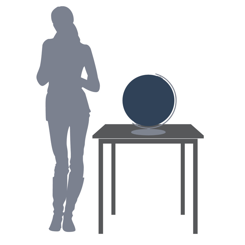 Columbus Globo terráqueo Duorama de 40 cm de cuero liso camel