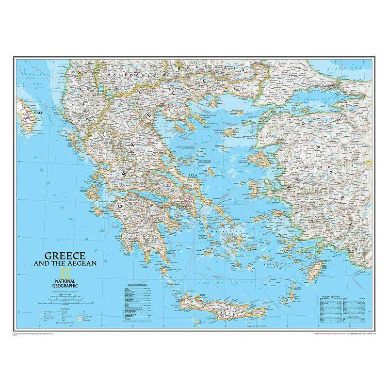 National Geographic Mapa de : Grecia