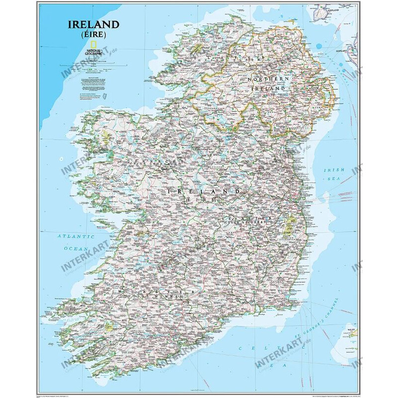 National Geographic Mapa de Irlanda (76 x 91 cm)