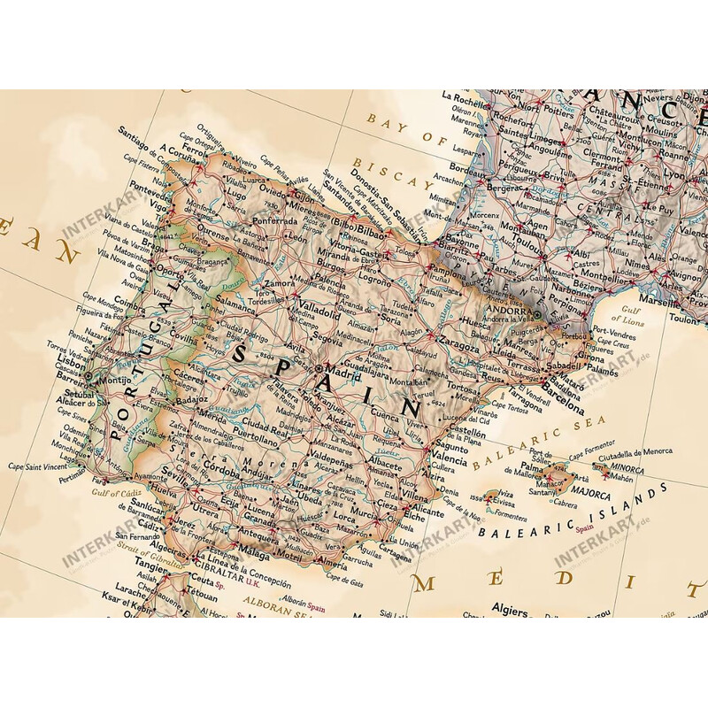 National Geographic Mapa antiguo de : Europa (3 partes)