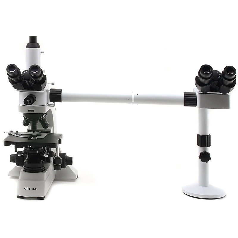 Optika Microscopio B-500Ti-2,  2-head discussion microscope, trinocular, 1000x, LED