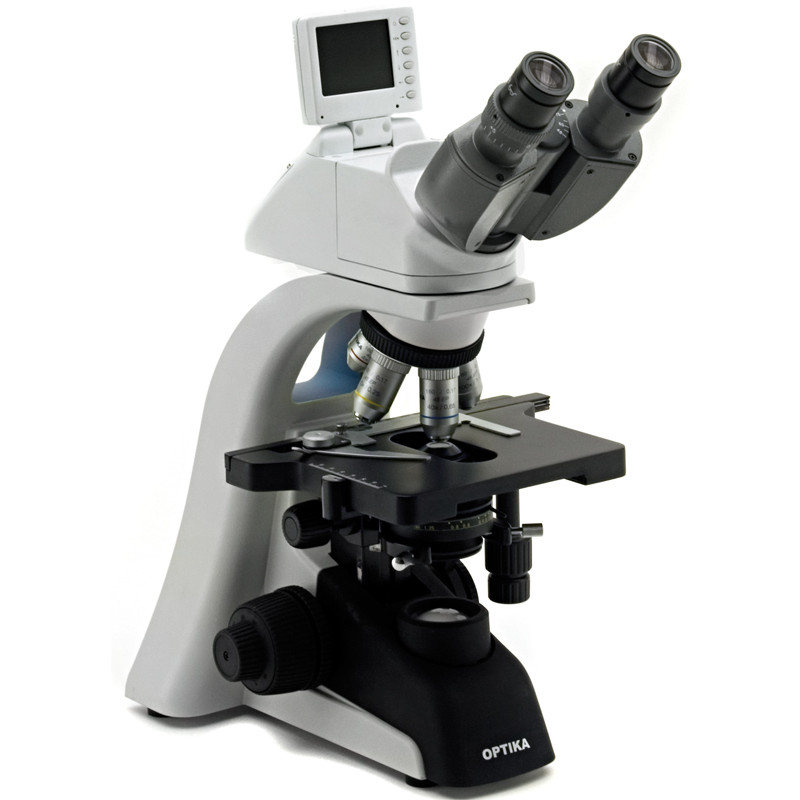Optika Microscopio DM-25PL, binocular, digital, 3 Mpixel,  2.5" LCD screen, objectives plan