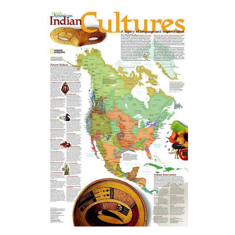 National Geographic Mapa: Indian Cultures
