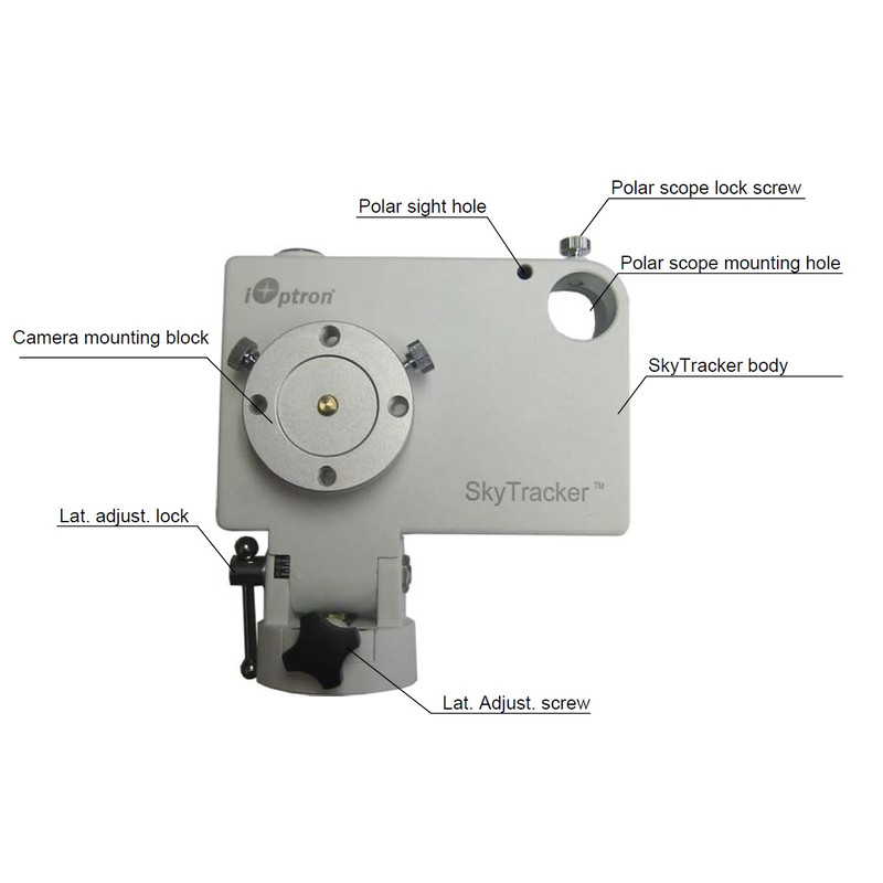 iOptron Montura Unidad de seguimiento SkyTracker para astrofotografía, color blanco