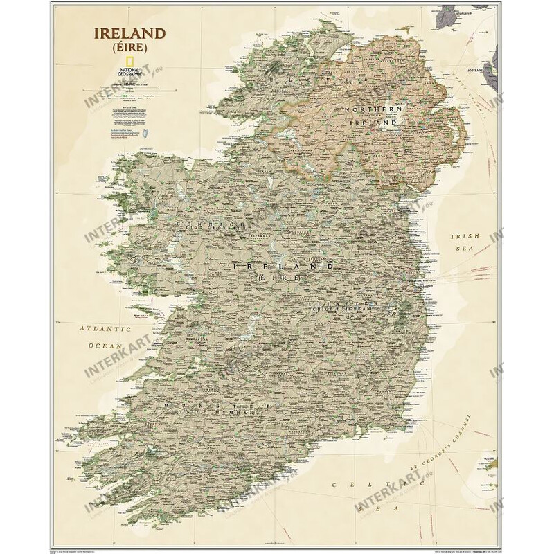 National Geographic Mapa de Irlanda (76 x 91 cm)