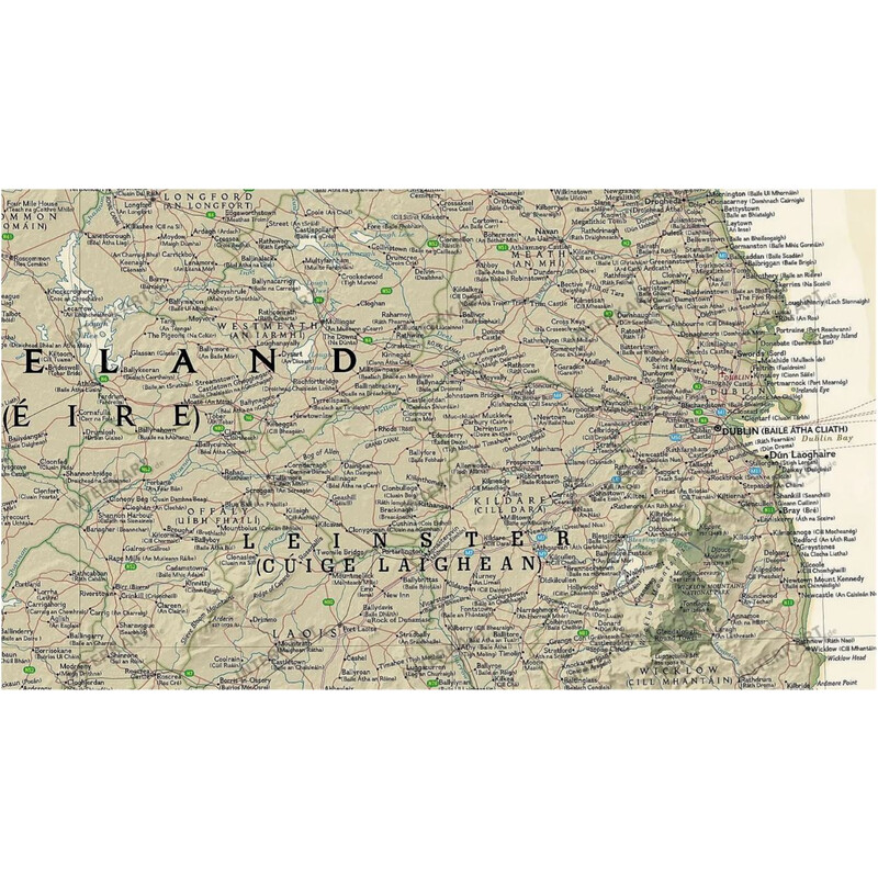 National Geographic Mapa de Irlanda (76 x 91 cm)