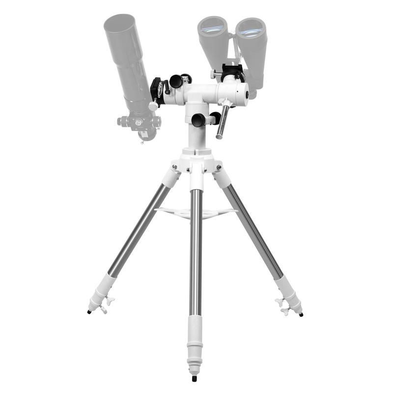 Omegon Montura Twinmaster AZ con trípode de acero inoxidable