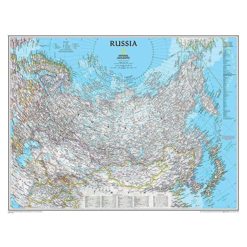 National Geographic Mapa de Rusia, político