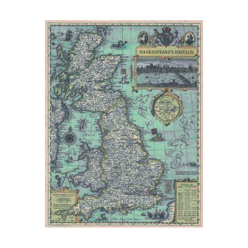 National Geographic Mapa Gran Bretaña durante la época de Shakespeare