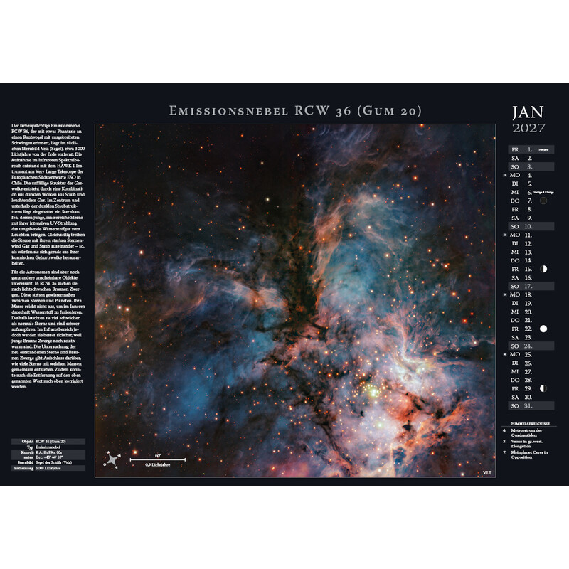 Astronomie-Verlag Calendarios Weltraum-Kalender 2027