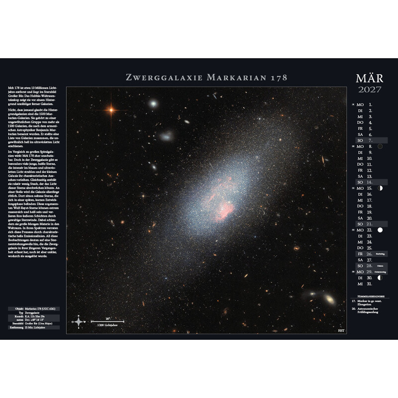 Astronomie-Verlag Calendarios Weltraum-Kalender 2027