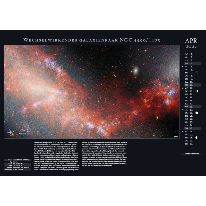 Astronomie-Verlag Calendarios Weltraum-Kalender 2027