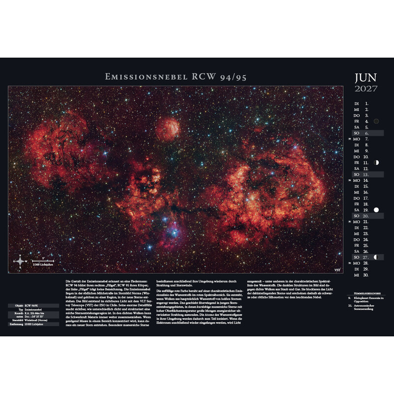 Astronomie-Verlag Calendarios Weltraum-Kalender 2027