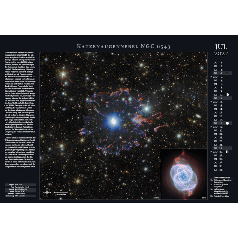 Astronomie-Verlag Calendarios Weltraum-Kalender 2027