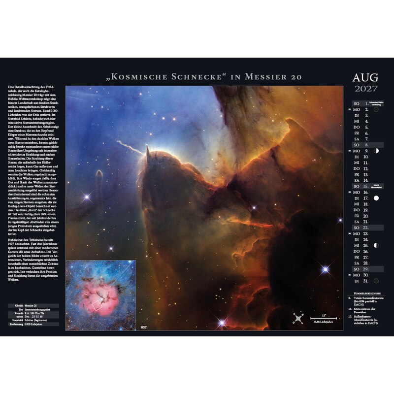 Astronomie-Verlag Calendarios Weltraum-Kalender 2027