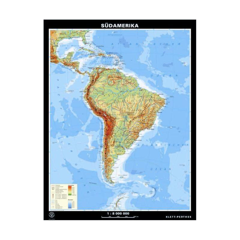 Klett-Perthes Verlag Mapa de Sudamérica, físico / político (P), de dos caras