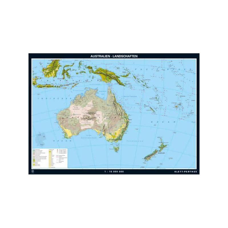 Klett-Perthes Verlag Mapa continental Australia, paisajes