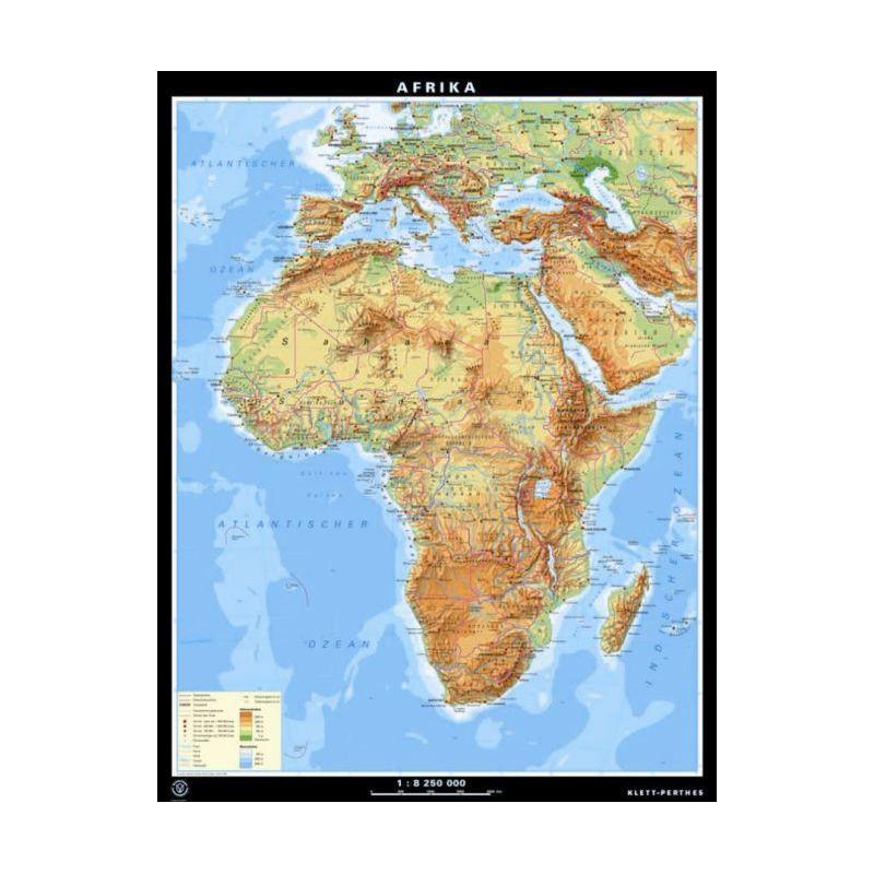 Klett-Perthes Verlag Mapa continental África, físico / política (P), de cara doble